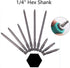 6Pcs 1/4 Inch Shank Long Magnetic Square Head Screwdriver Bits Set Power Tools SQ1 SQ2 SQ3 (100mm)...