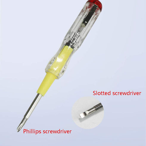 2 Pcs Multifunction LED Electric Test Tester Pen 100-500V Screwdriver Voltage Detector Probe Tool for Household Electrician Circuit Test...