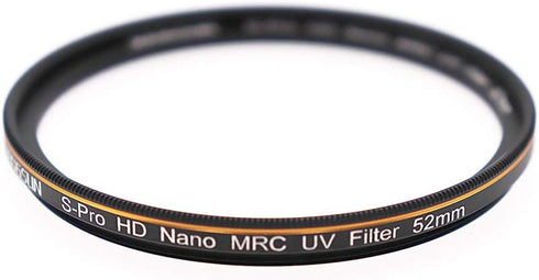 52mm UV Filter, S-Pro HD Nano MRC Camera Ultraviolet Protection Filter, Multicoated, B270, Ultra-Slim, Lens Cloth Kit...