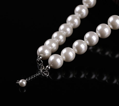 Pearl Necklace for Girls (White) Ecofriendly Synthetic-resin...