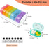 HRX Package Little Daily Pill Box Case AM PM for 7 Day, Small Pocket Purse Pills Holder, Cute Drug Organizer Container 2 Times a Day...