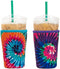 Baxendale Iced Coffee Sleeve Cups - 2 Pack - Neoprene Iced Coffee Sleeve - Medium 22-24oz (Tie Dye)...