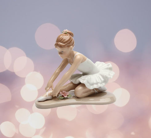 20865 Ballerina in White Ceramic Figurine, 3-7/8-Inch...