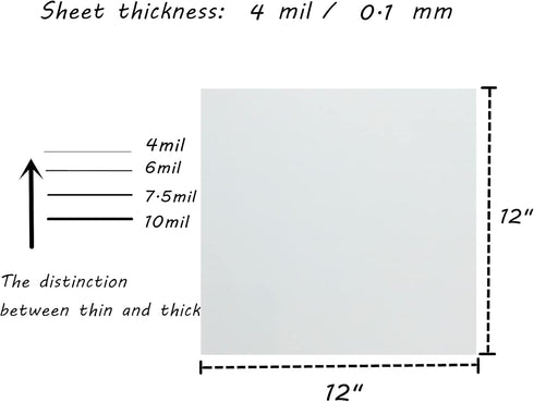 BANLTRE 15 Pieces 4 mil Transparency Blank Template Material Stencils Mylar for Cutting Paper Clear Sheet 12 × 12 inch (15-4 mil)...