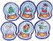 Design Works Crafts Snow Globes Cross Stitch Ornament Kit (Set of 6), 8 1/2" x 11", White,Gold...