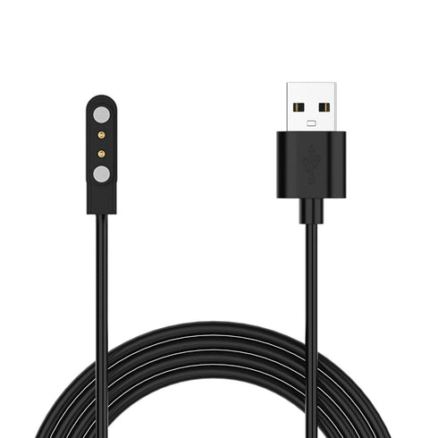 Black 2-Pin Strong Magnetic Cable USB Charging Line Cord Rope Black for Kieslect Watch K10 K11 Smartwatch Smartwatch Charger Charging Cable Magnet...
