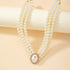 Denifery Boho 3 Tier Dainty Rhinestones Pearls Chunky Short 1920s Choker Necklace Chain Multilayer Choker Pendant Necklaces Prom Party for Women...