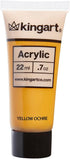 KINGART 500-107 PRO Artist Quality NAPLES YELLOW Acrylic Paint, 22ml (0.74oz) Tubes, 3 Pack - Set (66ml Total), Naples Yellow...