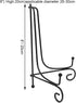 Black Iron Plate Stand,12 Inches Iron Foldable Plate Stand Picture Stand Photo Stand for Display, Plate Stand for Decorative Plates, Picture Frame...