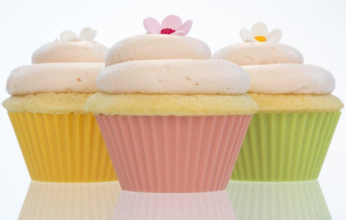 Silicone Baking Cups / 13 Reusable Nonstick Cupcake Liners/Premium Muffin Molds - Stand Alone Cupcake Holders - No BPA - Gift Set - 6 Designer Col...