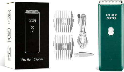 Dog Clippers,Quiet Washable USB Rechargeable Cordless Dog Grooming Kit,Electric Pets Hair Trimmers Shaver Shears for Dogs and Cats Green...
