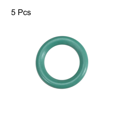 uxcell Fluorine Rubber O-Rings, 12mm OD 7.2mm ID 2.4mm Width FKM Seal Gasket for Machinery Plumbing, Green, Pack of 5...