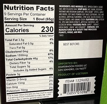 Snapdragon Vietnamese Pho Bowls, 9 Count (Pack of 1)...