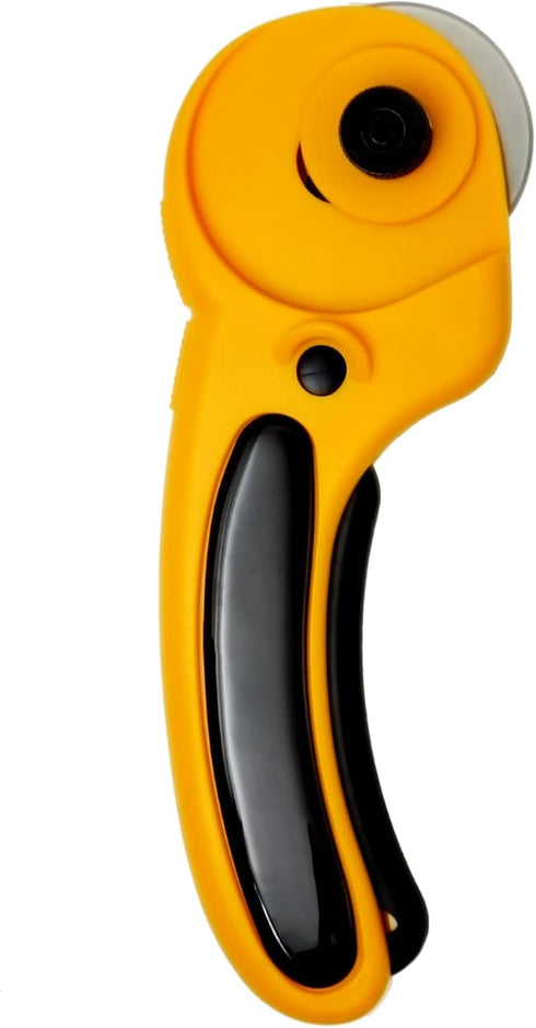 45mm Rotary Cutter, RosyMyth Fabric Cutter, for Paper, Leather Cutting, Quilting Sewing Scrapbooking, Seamstress, Tailors (Yellow)...