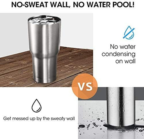 30 oz Tumbler, Double Wall Stainless Steel Insulated Travel Mug with Lid for Hot Beverage and Cool Drink …...