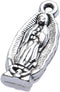 VIDRIO Pack of 80 Lady Guadalupe Pendants Silver Craft Supplies for Jewelry Making Tibetan Accessories for Bracelets Necklace DIY...