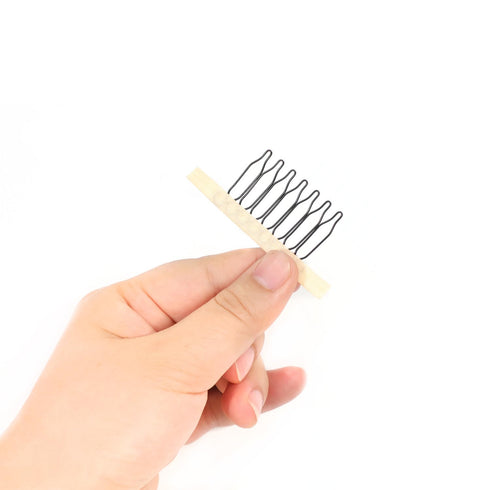 20 Pieces Wig Combs Wig Clips Wig Combs to Secure Wig 7-teeth Wig Accessories Tools For Making Wig Caps Wig Comb (Beige,20 Pcs))...