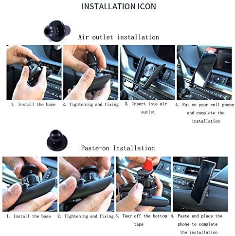 Best Bling Rhinestone Crystal Convenient Mini Car Dash Air Vent Automatic ADJUSTABLE Phone Holder (Silver)...