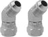 (2-PACK) 6502-04-04 Hydraulic Hose Adapter Fitting 1/4" Male JIC 37°Flare?7/16"-20 UNF?× 1/4" Female JIC 37° Swivel (7/16"-20 UNF) 45°Elbow Pipe J...