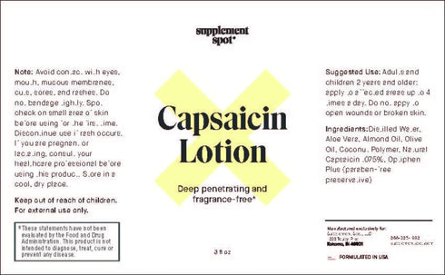 Capsaicin Lotion – Cream for Muscles & Joints – Deep Penetrating Roll On w/0.075% Capsaicin Cream – (3 oz)...