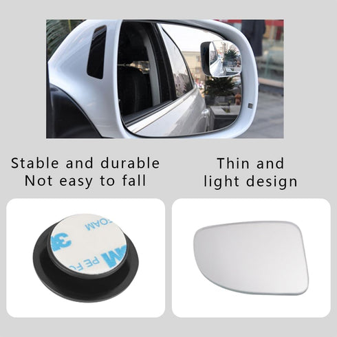 2PCS Car Blind Spot Mirror, 360 Degree Adjustabe HD Glass Blind Spot Mirrors, Fan-Shaped Automobile Rear Blind Spot Mirror Car Exterior Accessorie...