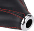 Gear Shift Boot, PU Leather, Black with Red Stitch, Easy to Install, Universal Fit...