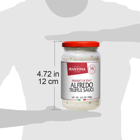 Mantova Alfredo Truffle Sauce, 12.5 oz. (Pack of 2), Product of Italy, Traditional, All-Natural, Ready-to-Eat Pasta Sauce, No Artificial Coloring,...