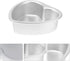 Luxshiny Heart Cake Pan 5pcs 4 Inch Mini Cake Pans Heart Shaped Cake Baking Moulds Aluminium Cake Tin Cheesecake Pan Bakeware for Wedding Birthday...