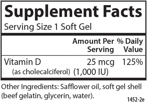 Carlson Vitamin D3, 1000 IU, 250 Softgels...