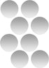 SALEX Cell Phone Metal Plates for Magnetic Car Mount, Wall, Phone Holder. Replacement Set of 8 Silver Round Iron Discs for Magnet Mount. 3M Adhesi...