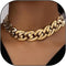 YOOESTORES82 Chunky Gold Cuban Chain Choker Necklaces,Trendy Punk Hip Hop Style Link Chain Necklaces,Dainty Exaggerated Accessories Jewelry Gifts ...