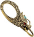 LIFKOME Dragon Head Carabiner Keychains Keyring Antique Brass Dragon Head Bead DIY Accessories for Keychain Gold...