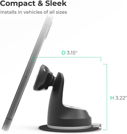 iOttie iTap 2 Magnetic Dashboard Car Mount Holder || Cradle for Samsung Galaxy S22, Google Pixel 7, Motorola Moto G, OnePlus 10, Sony Xperia & Oth...
