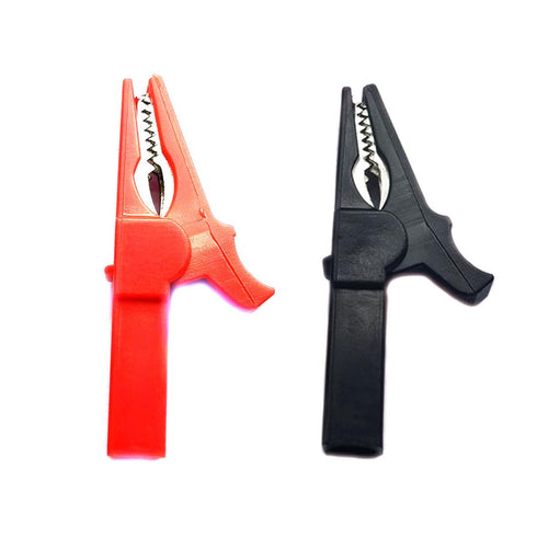 10Pack Alligator Clips 1000V 32A Heavy Duty Full Insulated Automotive Car Battery Alligator Clips Electrical Test Clips with 4mm Banana Jack Socke...