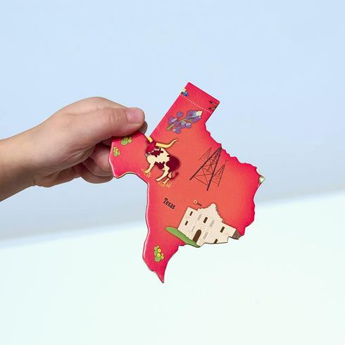 MasterPieces 60 Piece Educational Jigsaw Puzzle for Kids - USA Map State Shaped - 16.5"x12.75"...