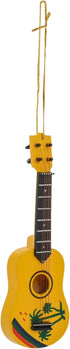 Broadway Gifts 5.4" Yellow Tropical Design Wood Ukulele Ornament Decoration...