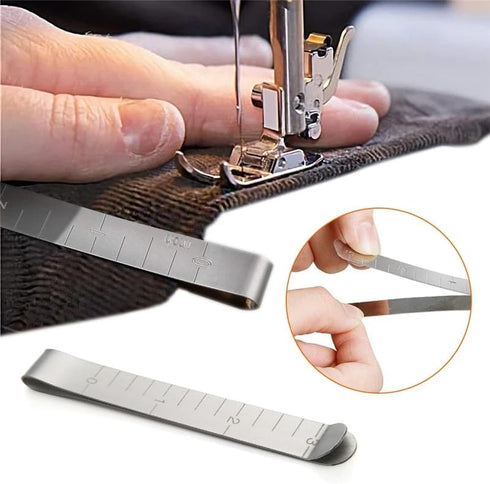 HONEYSEW Sewing Clips Stainless Steel Hemming Clips 3 Inches Measurement Ruler Quilting Supplies Fabric Clips (10PCS/Pack)...