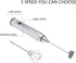 Electric Milk Frother,Rechargeable Electric Cappuccino Frother,Professional for Restaurant Home(Silver)...