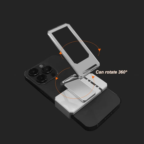 New Upgraded Back Clip Type 360 Folding Bracket, Folding Phone Stand, Cell Phone Stand, Adjustable Foldable Desktop Phone Holder Compatible with i...