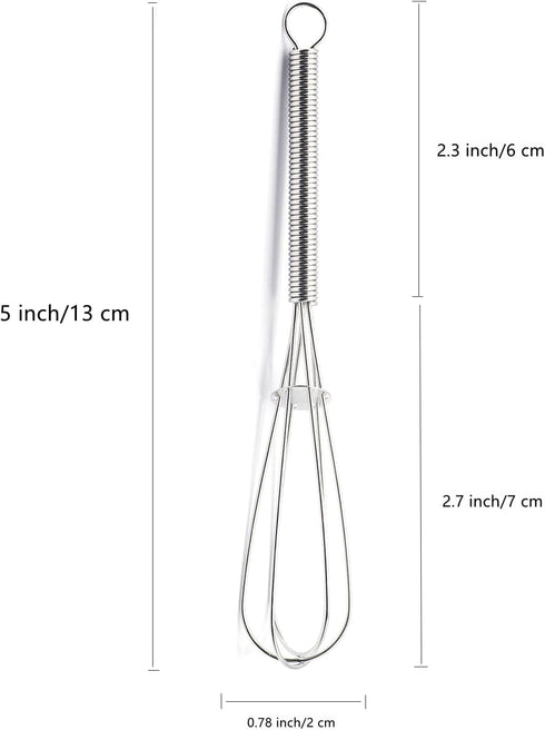 Mini Whisks 5 inch 4Pcs...