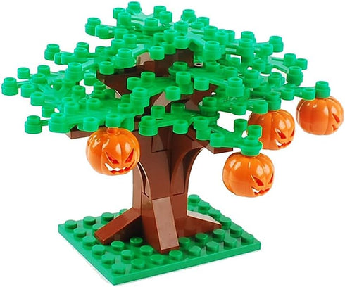 Tree Building Blocks Plant Sencery Accessories Set Building Bricks Kit DIY Building Set Compatible All Major Brands (Small Tree with Pumpkin)...