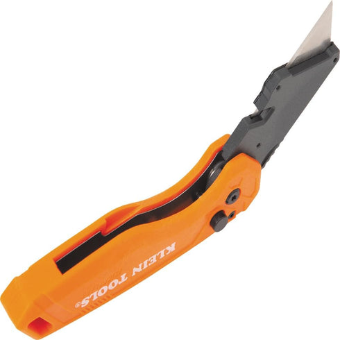 Klein Tools 44312 2-Piece Folding Utility Knife and Slide-Out Knife Set, FLICKBLADE, Retractable with On-Tool Blade Storage, Includes 5 Blades...