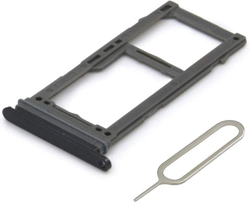 MMOBIEL Dual SIM Card Slot Tray Holder Replacement Compatible with Samsung Galaxy S8 / S8 Plus 2017 - Incl. Rubber Gasket and Sim Pin - Black......