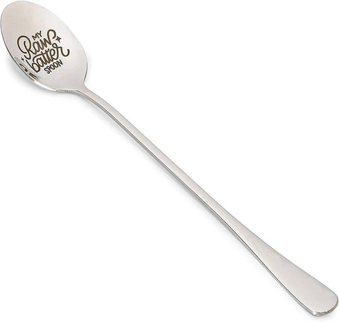 Engraved Stainless Steel Spoon with Gift Box, My Raw Batter Spoon (7.8 In)...