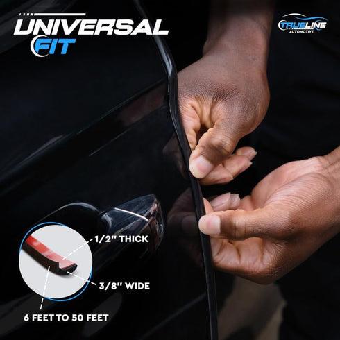 True Line Automotive L Shaped Car Door Edge Guards - 12 FT Car Door Edge Protector - Ultra-Durable Door Edge Guard with 3M Adhesive, Universal Fit...