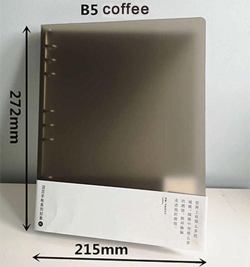 3 Pack A5 A6 B5 Round Ring Binder Cover 6-Ring 9-Ring PVC Binder Covers Refillable Notebook Loose Leaf Binder Protector (Inner Paper Not Included)...