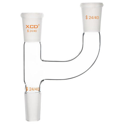 XCD Claisen Distillation Adapter, 3-Way Claisen Distillation Adapter with 24/40 Joints Lab Connecting Adapter...