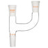 XCD Claisen Distillation Adapter, 3-Way Claisen Distillation Adapter with 24/40 Joints Lab Connecting Adapter...