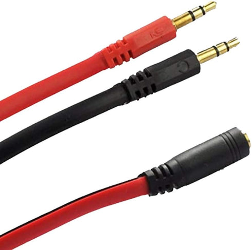 Seadream 2Pack 3Feet(1M) 3.5mm Female to Dual 3.5 Male Headset Mic & Stereo Audio Y Splitter Cable Adpter (2Pack 3Feet)...