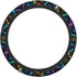 Black Rainbow Dog Paw Print Steering Wheel Cover Colorful Cute Bones Stearing Wheeler Covers Cooling Sterringwheelcovers Cool Girl Stering Coverin...